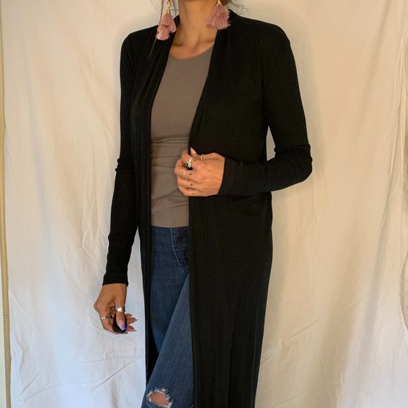 Long Olive Green Cardigan - Picture 2 of 3